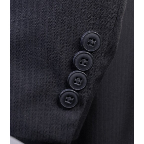 JF Ferrar 2-Pcs Suit Gray Modern Fit Jacket Blazer Sz 40L Pants 34X32 EUC Poly - Picture 7 of 16